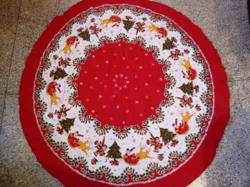 Pie De Arbol Color Rojo Navidad