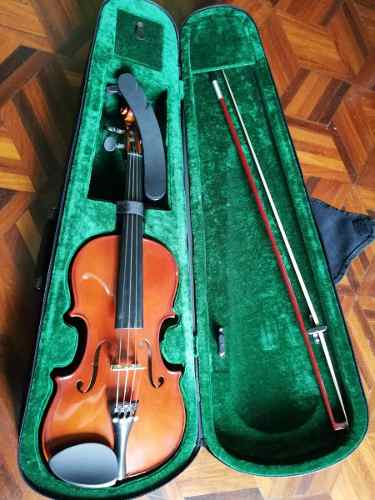 Violin Anton Breton 4/4 Sin Uso Con Estuche Y Mentonera
