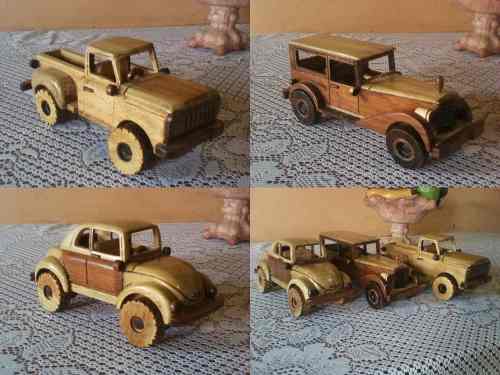 Carros De Madera Coleccionables Artesania Juguetes