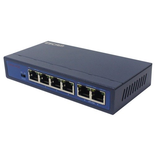 Escam Poe 4 2 6 Puerto Fast Ethernet Switch Conmutador 10