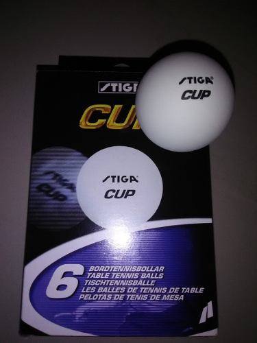 Pelotas De Ping Pong Stiga Cup * 6 Unidades Cada Caja Blanca