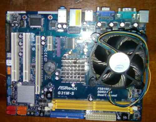 Tarjeta Madre Asrock G31m-s Ddr2 Procesador 2.8hhz