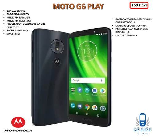 Telefono Celular Moto G6 Play 2gb Ram/16gb Rom Android