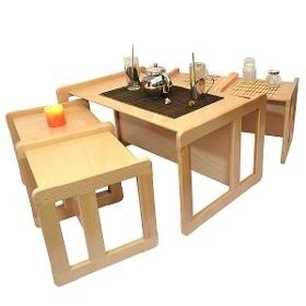 Juego De Comedor De Madera De Pino