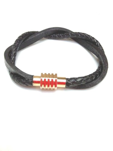 Pulsera En Cuero Con Broche Magnético