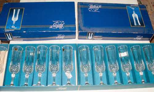 Copas Cristal Bohemia En Sus Cajas Con Hielera De Regalo