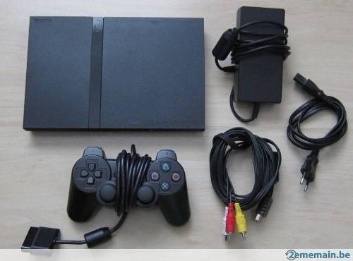 Playstation 2 Slim Chipiado + 2 Controles + Memory Card