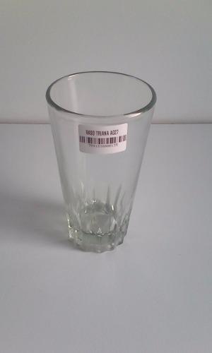 Seis Vasos De Vidrio Cristal Resistentes Bebidas Agua