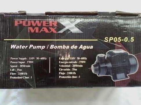 Bomba De Agua De 1/2 Caballo Power Max