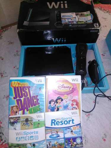 Consola Wii Negro Original Con Juegos
