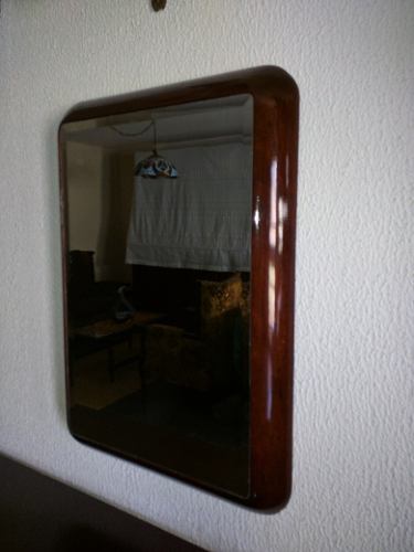 Espejo Y Consola Madera Con Vidrios Espejos Viselados