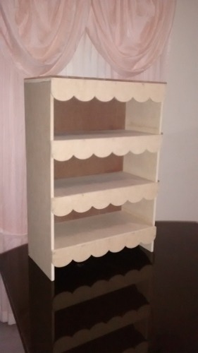 Estante Exhibidor Mobiliario Candy Bar Mdf Crudo 42x20x60cm