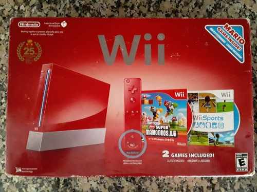 Nintendo Wii 25 Aniversario Rojo