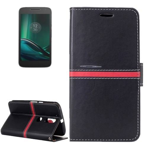 Para Mot Estuche Funda Cuero Moto G4 Caballo Bxwx