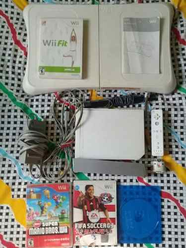 Wii Con 4 Juegos-tabla Wii Fit-1control