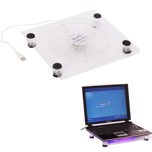 Base Fan Cooler Lapto Transparente Luz Led Usb Notebook 14