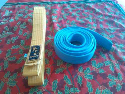 Cintas De Karate-do Azul Y Amarilla