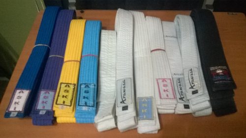 Cintas Karate: Violeta, Azul, Amarilla, Celeste Y Blanca