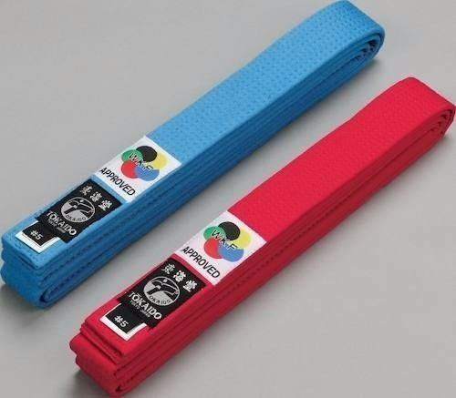 Cinturon De Competencia Rojo Y Azul Tokaido Wkf