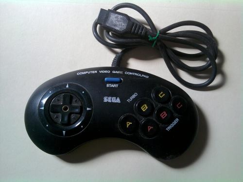 Control 3 Botones Turbo Para Sega Genesis
