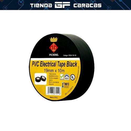 Teipe Cinta Electrico Negro 19mm X 10mts Pickens Somos Tiend
