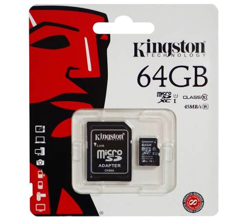 Memoria Micro Sd 64gb Kingston Original Clase 10 Usada
