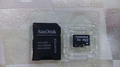 Memoria Microsd Transcend 2 Gb Con Adaptador Sandisk