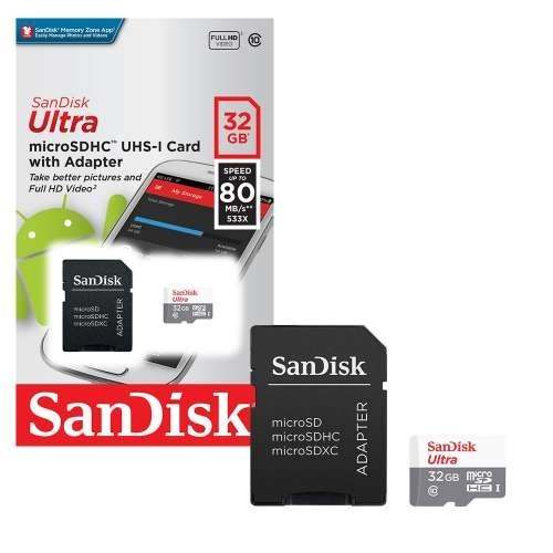 Memoria Sandisk Micro Sd 32gb Uhs-i C/adaptador C10