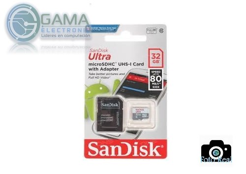 Memoria Sandisk Microsd 32gb Uhs-i Clase 10 C/adaptador