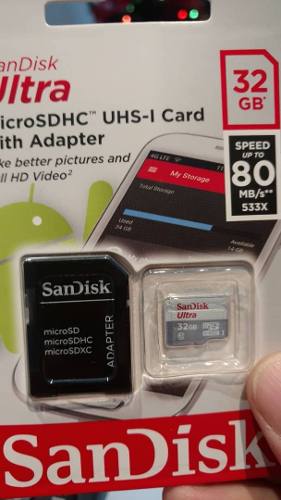 Microsd Sandisk Clase 10 Ultra 32 Y 64