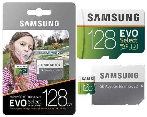 Samsung Evo 128gb 100m/s 4k Microsd Memoria Micro Sd U3
