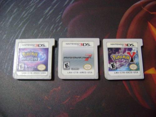 3 Juegos Originales Mario Kart 7 Pokemom Luna + Pokemon Y