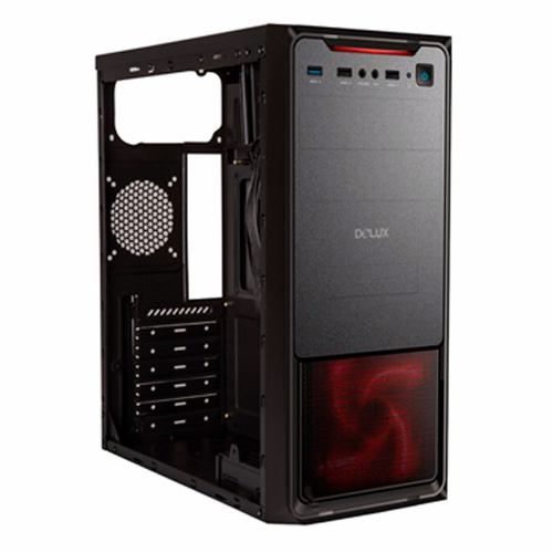 Case Atx Negro Pc + Fuente Poder 550w Mt377 Delux