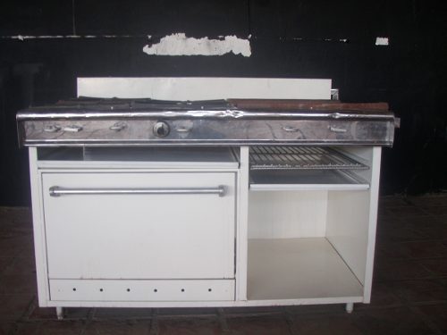 Cocina Industrial 4 Hornillas Plancha Y Horno Gratinado