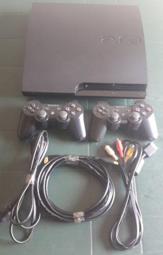 Ps3 Slim 320gb Con 2 Controles Y 5 Juegos Digitales