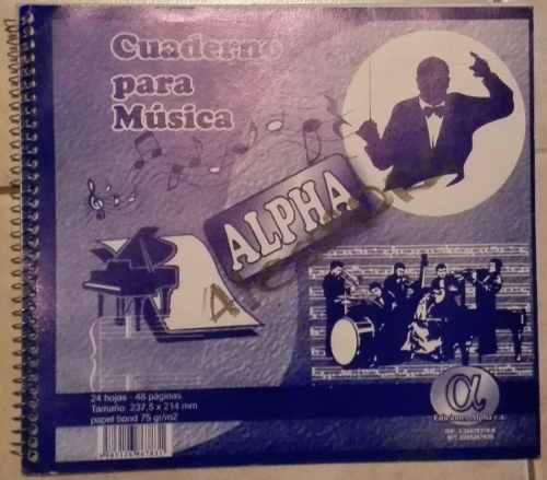 Cuaderno De Música Pentagramado Alpha