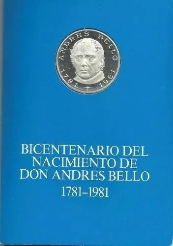 Moneda De Plata Conmemorativa Don Andrés Bello.