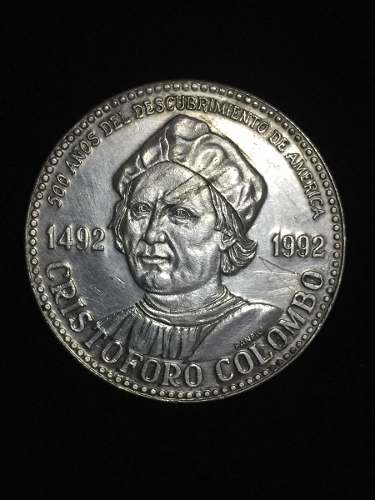 Moneda Plata Cristobal Colom 15gr