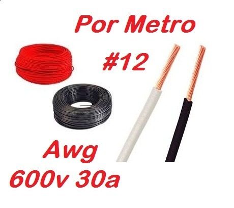 Cable Electrico Thhw #12 Awg 600v 30a Por Metro