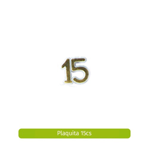 Plaquita Mis 15 O Numero 15 Paquete De 100 Unidades