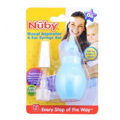 Aspirador Nasal Y Oido Nuby 2 En 1 Bebes 0 Meses+