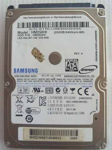 Disco Duro Para Lapto Samsung 250gb