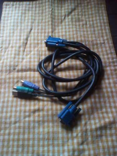 Cable Kvm Vga Db15 Macho A Vga Db15 Hembra Ps2 1usb Macho