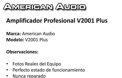 Amplificador Profesional American Audio V Plus