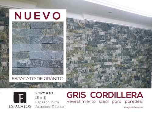 Espacato Gris Cordillera 15x5x2 Rustico. Ct 21