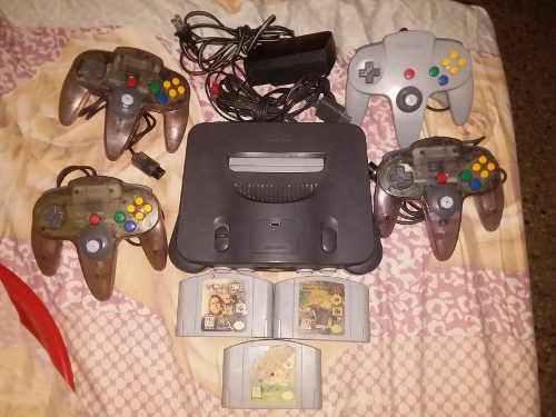 Nintendo 64 +4 Controles Y 3 Juegos Mario64 Mario Kart Y Luc