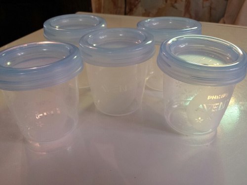 Set De 5 Vasos Para Almacenar Leche Materna Avent