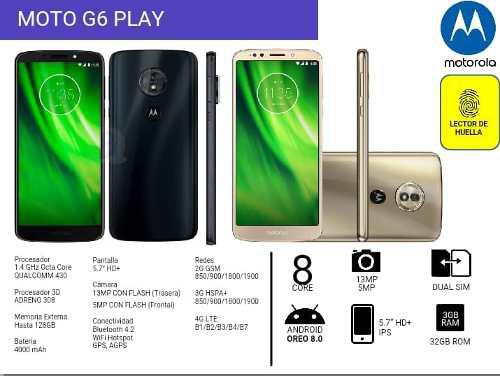 Motorola G6 Play, Nuevos A Estrenar!!!