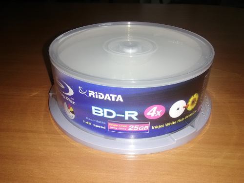 Paquete De Discos Blu Ray Ridata 25gb