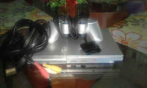 Play 2 Usado Con 1 Control Memoria Y Carpeta Con Juegos